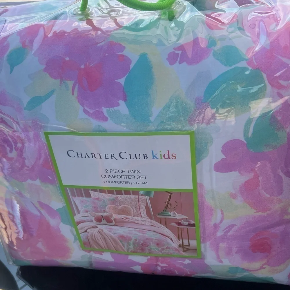 Charter Club Watercolor Roses Twin/Twin XL Comforter ⭐️